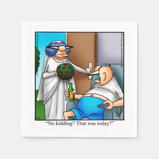 結婚ユーモアパーティーナプキン スタンダードカクテルナプキン (正面)