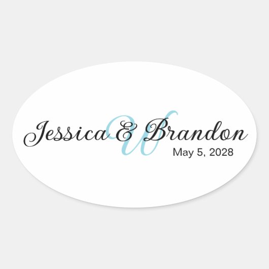 結婚ラベル016 楕円形シール (正面)