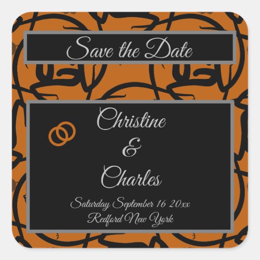 結婚ラベル スクエアシール (正面)