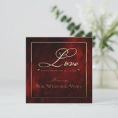 結婚リニューアル招待状 – 愛 – 2つのハート 招待状 (スタンド正面)