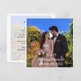 結婚リハーサル+カップル写真+招待状