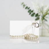 結婚リングや輪の結婚真珠 ポストカード (スタンド正面)