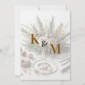 結婚リングや輪シンプル抽象芸術 セーブザデート (裏面)