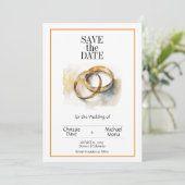 結婚リングや輪スエレガントホワイト結婚ズ セーブザデート (スタンド正面)