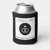 結婚リングや輪パーソナライズされた結婚の 缶クーラー (缶裏面)
