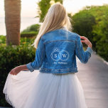 結婚リングや輪モノグラパーソナライズされたム デニムジャケット<br><div class="desc">ブライダルパーソナライズされたをテーマにしたデザイン。</div>