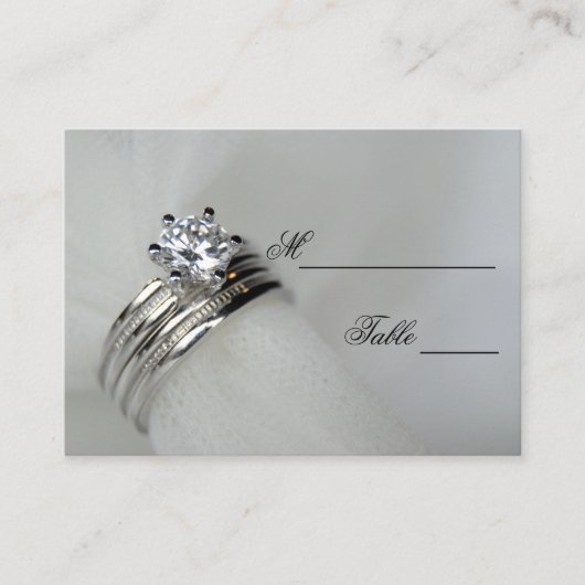 結婚リングや輪座席表 プレイスカード (正面)