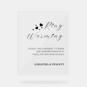 結婚リングや輪温暖化式典 アクリルサイン (正面)