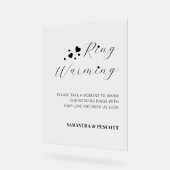 結婚リングや輪温暖化式典 アクリルサイン (傾斜)