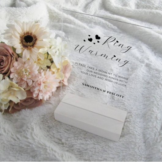 結婚リングや輪温暖化式典 アクリルサイン