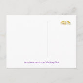 結婚リングや輪 インビテーションポストカード (裏面)