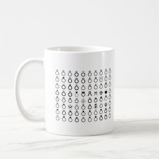 結婚リングや輪 コーヒーマグカップ (左)