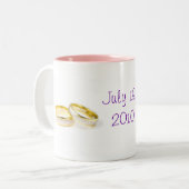 結婚リングや輪 ツートーンマグカップ (正面左)