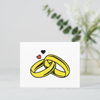 結婚リングや輪 ポストカード