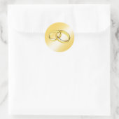 結婚リングや輪 ラウンドシール (バッグ)