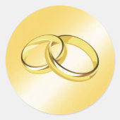 結婚リングや輪 ラウンドシール (正面)