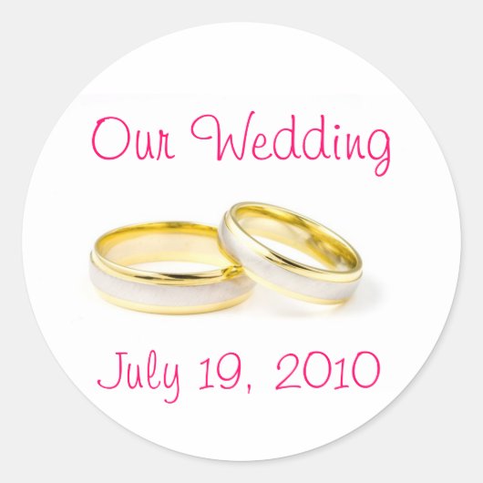 結婚リングや輪 ラウンドシール (正面)