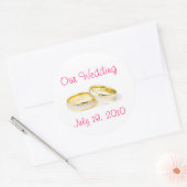 結婚リングや輪 ラウンドシール (封筒)