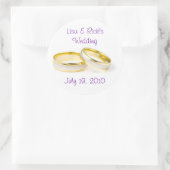 結婚リングや輪 ラウンドシール (バッグ)