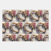 結婚リングや輪 ラッピングペーパーシート (正面2)