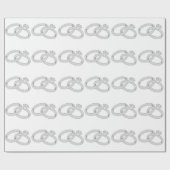 結婚リングや輪 ラッピングペーパー (フラット)