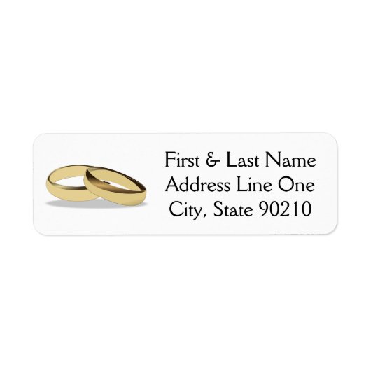 結婚リングや輪 ラベル (正面)