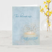 結婚ロウソク カード (黄色い花)