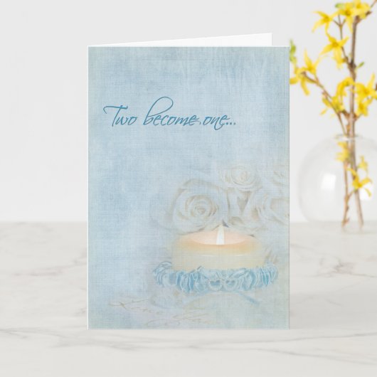 結婚ロウソク カード (黄色い花)