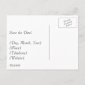 結婚ワルツのSave the Date ポストカード (裏面)