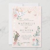 結婚ワンダーランドのヴィンテージアリス 招待状 (正面)