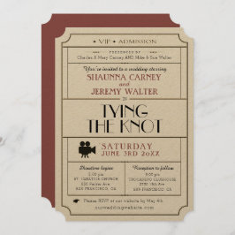 結婚ヴィンテージチケット招待状/シネマフィルムテーマ 招待状