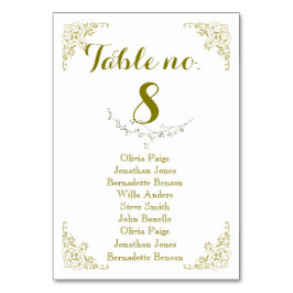 結婚ヴィンテージフローラクラシックオーナメント テーブルナンバー