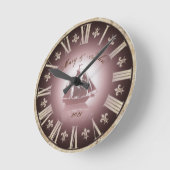結婚ヴィンテージ ラウンド壁時計 (傾斜)
