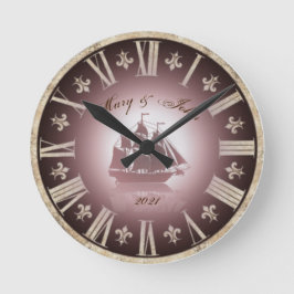 結婚ヴィンテージ ラウンド壁時計