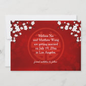 結婚中国のダブル幸せさくらんぼ セーブザデート (裏面)