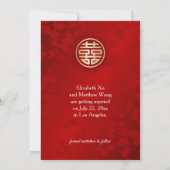 結婚中国のダブル幸せさくらんぼ セーブザデート (裏面)