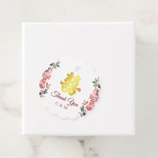 結婚中国の感謝してい二重の幸せフローラ フェイバータグ (インサイチュ)