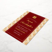 結婚中国の福語 箔招待状 (回転した状態)