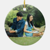 結婚中国のDecor – かわいいカップル – 犬カスタム セラミックオーナメント (裏面)