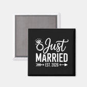 結婚予定 2026 年 結婚 妻 夫婦 さん マグネット (正面/裏面)