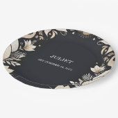 結婚伝統的の誓の更新ブライダルシャワー ペーパープレート (アングル)