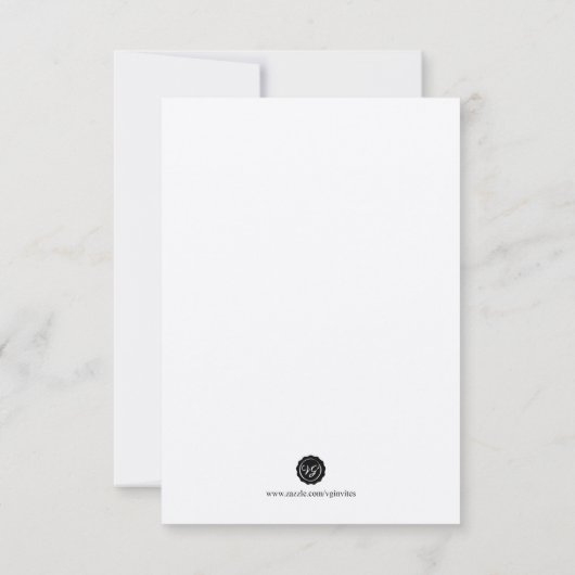 結婚個素朴席表 招待状 (裏面)