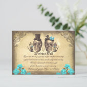 結婚健康なスカルのヴィンテージカードを望みます エンクロージャーカード (スタンド正面)