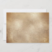 結婚先の世界地図 ゴールド リムーブ可能なハート 招待状 (裏面)