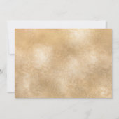 結婚先の世界地図 ゴールド リムーブ可能なハート 招待状 (裏面)