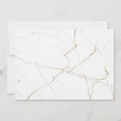 結婚先の世界地図 ゴールド リムーブ可能なハート 招待状 (裏面)