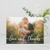 結婚写真のお礼 | 愛と感謝 サンキューカード (スタンド正面)