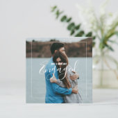 結婚写真のエンゲージメント発表 招待状 (スタンド正面)