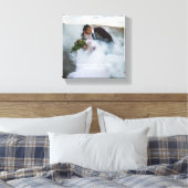 結婚写真の名前と日付のオーダーメイドグッズ キャンバスプリント (インサイチュ (寝室))