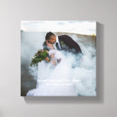 結婚写真の名前と日付のオーダーメイドグッズ キャンバスプリント (正面)